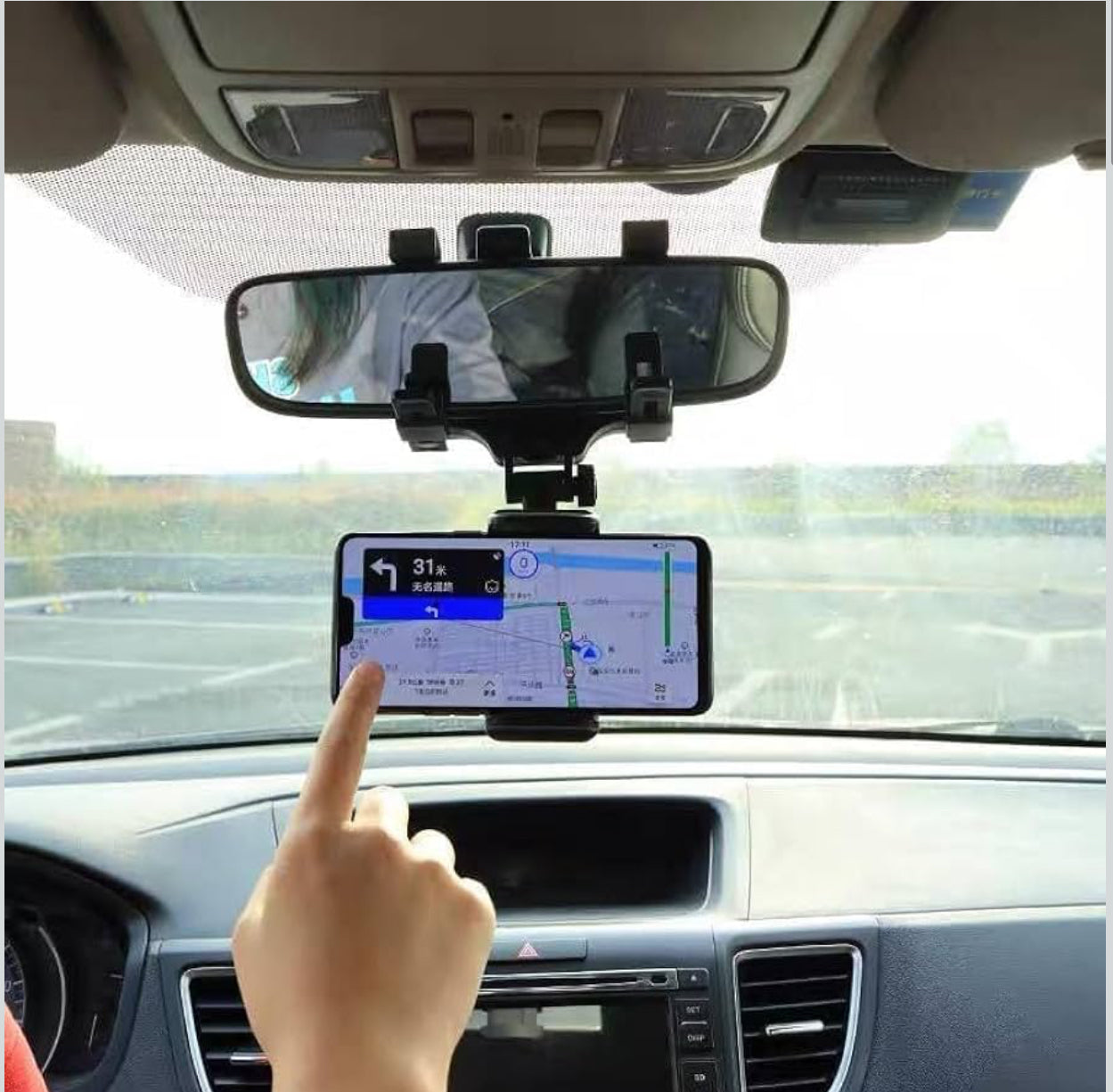 Mobile car mirror holder
