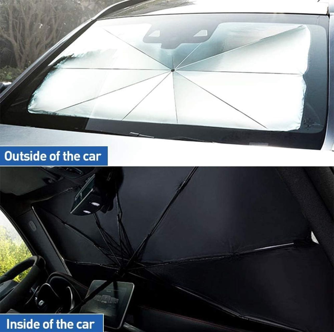 Samir Car Windshield Sun Shade - Folding Car Umbrella