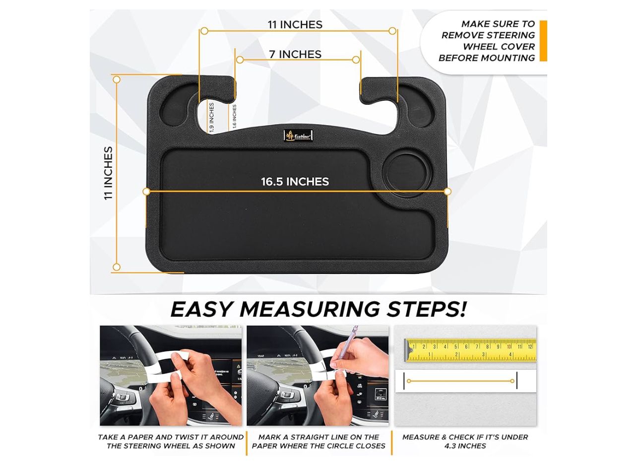 Portable Car Steering Wheel Dining